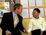 Pres. Bush Shaking Student's Hand